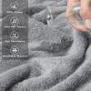 American Soft Linen 100% Cotton 600 GSM Turkish 40x80 Oversized Bath Towel Sheet, Extra Large Adult Towels for Bathroom, Light Grey Bath Sheet view 4