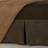 Paseo Road Copper Suede Lodge Western Twin Pleated Bed Skirt 16 Drop Brown Faux Leather Bedding, Southwestern Dust Ruffle view 1