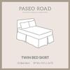 Paseo Road Copper Suede Lodge Western Twin Pleated Bed Skirt 16 Drop Brown Faux Leather Bedding, Southwestern Dust Ruffle view 2