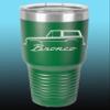 1966-77 Ford Bronco 30oz Stainless Steel Tumbler w/Clear Lid green view 1