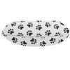 Ambesonne Paw Print Travel Pillow Neck Rest, Puppy Kitten Dog and Cat Themed Repetitive Pet Foot's Stains Concept, Memory Foam Traveling Accessory for Airplane and Car, 12", Grey White view 2