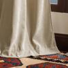Martha Stewart Naples Chenille Solid Back Tab Window Curtain Panel Pair, 95", Natural view 3
