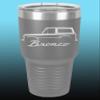 1966-77 Ford Bronco 30oz Stainless Steel Tumbler w/Clear Lid grey view 1