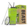 1966-77 Ford Bronco BEAST 30 oz Stainless Steel Insulated Tumbler w/Lid, 2 Straws, Brush and Gift Box lime view 1