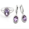 Bansrirachaalexandrite Jewelry Sets 925 Sterling Silver Earrings Ring Gemstone Jewelry for Women's Xmas Gift view 1