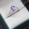 Bansrirachaalexandrite Jewelry Sets 925 Sterling Silver Earrings Ring Gemstone Jewelry for Women's Xmas Gift view 4