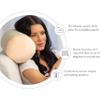 Microbead Bolster Neck Roll Pillow, 14x8 in Cylinder Tube, Off White Cream view 3