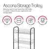 Metaltex Ascona 4-Tier Trolley with Wheels - Multipurpose Storage Cart for Home including Kitchen, Bathroom, Office, and Garage  Polytherm Lava, 41 x 23 x 84 Centimetres view 3