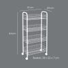 Metaltex Ascona 4-Tier Trolley with Wheels - Multipurpose Storage Cart for Home including Kitchen, Bathroom, Office, and Garage  Polytherm Lava, 41 x 23 x 84 Centimetres view 4