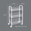 Metaltex Lugano 3-Tier Trolley with Wheels - Multipurpose Storage Cart for Home including Kitchen, Bathroom, Office and Garage - Touch-Therm Lava, 41 x 23 x 63 Centimetres view 4