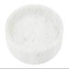 Creative Co-Op Minimalist Round Carved Marble Tray or Charcuterie Board, White, 12" view 1
