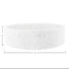 Creative Co-Op Minimalist Round Carved Marble Tray or Charcuterie Board, White, 12" view 3