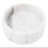 Creative Co-Op Minimalist Round Carved Marble Tray or Charcuterie Board, White view 1