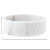 Creative Co-Op Minimalist Round Carved Marble Tray or Charcuterie Board, White view 3