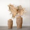 22" H Handwoven Water Hyacinth & Rattan Floor Vase view 3