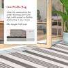 nuLOOM 3' x 5' Outdoor Performance Area Rug, OEKO-TEX Certified, Weather Resistant, High Traffic, Patio, Balcony, Outside, Robin Grey/Beige view 4