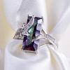 Bansriracha Rainbow Fire Mystic Topaz Gemstone Rings Pure 925 Sterling Silver Jewelry Wedding Party Gift for Women Size 6-10 (6) view 3