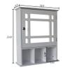 ROUWAN Single Door Three Compartment Storage Bathroom Cabinet White view 3