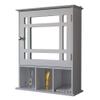 ROUWAN Single Door Three Compartment Storage Bathroom Cabinet White view 4