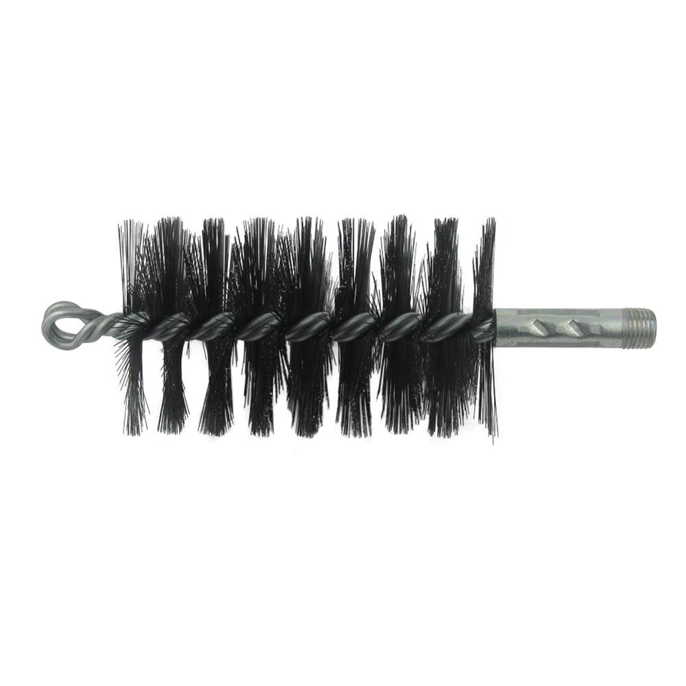 Trash Chute Door Supply Round Furnace Boiler Tube Brush Head Double Spiral with Loop (Wire, 2.25 Inch Diameter for 2.5 Inch Tubes)