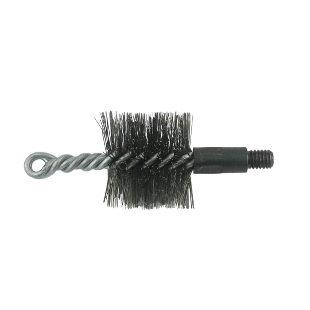 Trash Chute Door Supply Round Furnace Boiler Tube Brush Head Double Spiral with Loop (Goodway Style Wire, 1.75 Inch Diameter for 2 Inch Tubes)