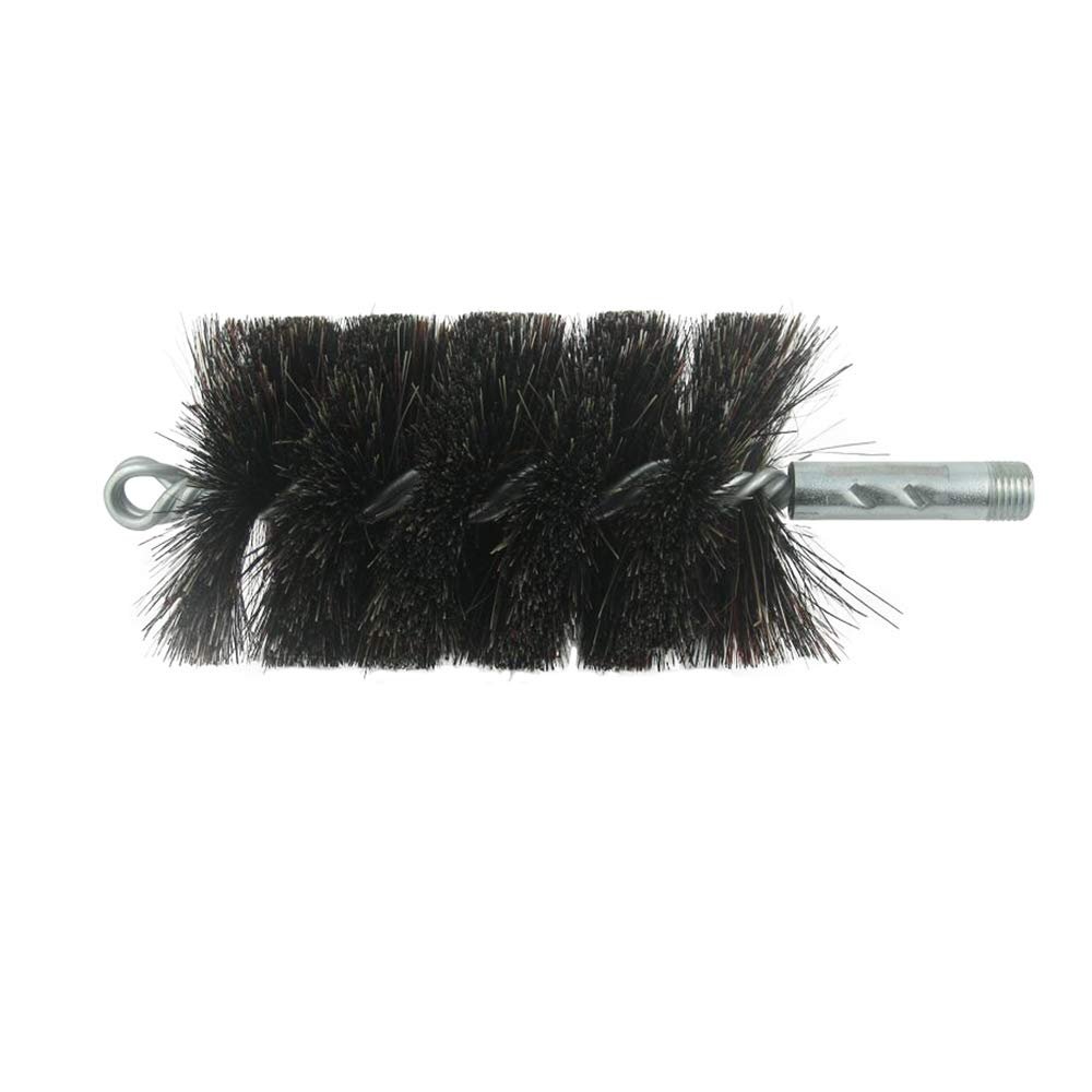 Trash Chute Door Supply Round Furnace Boiler Tube Brush Head Double Spiral with Loop (Fiber Filled, 3.25 Inch Diameter for 3.5 Inch Tubes)