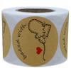 Hybsk Rustic Baked with Love Stickers with Wreath Around 2 Inch Round view 3