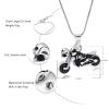 Skull Motorcycle Cremation Urn Necklace For Men Stainless Steel Memorial Jewelry Ashes Holder Keepsake Pendant (2 pcs silver tone) view 2
