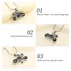 Skull Motorcycle Cremation Urn Necklace For Men Stainless Steel Memorial Jewelry Ashes Holder Keepsake Pendant (2 pcs silver tone) view 3