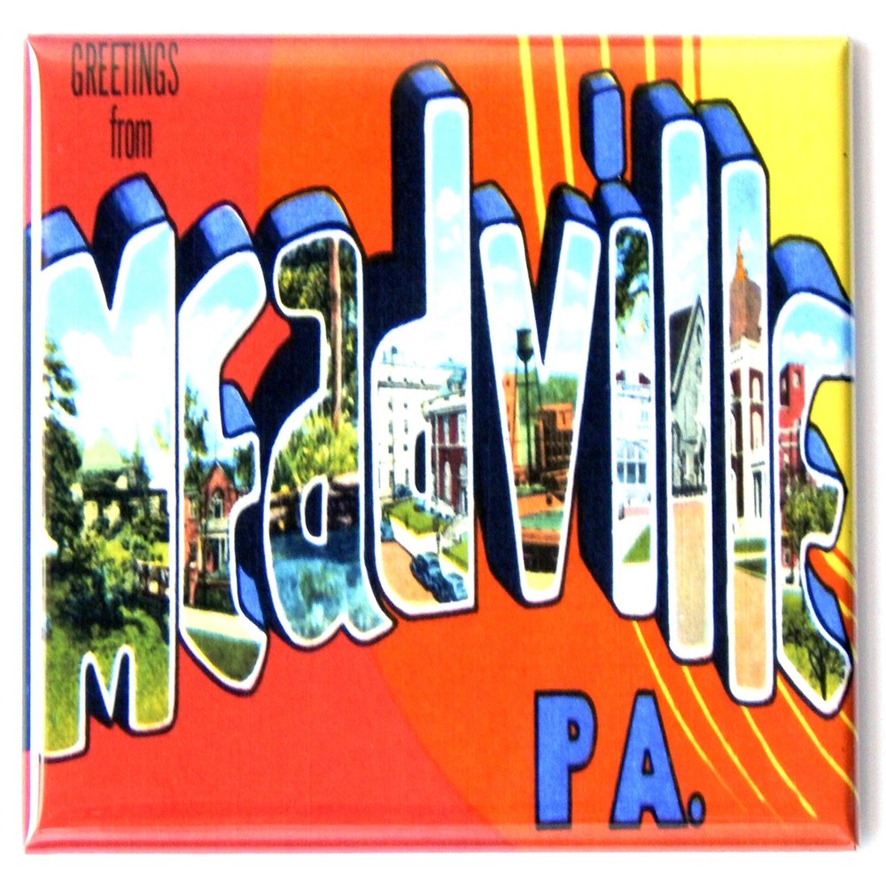 Greetings from Meadville Pennsylvania Fridge Magnet (2.5 x 3.5 inches)