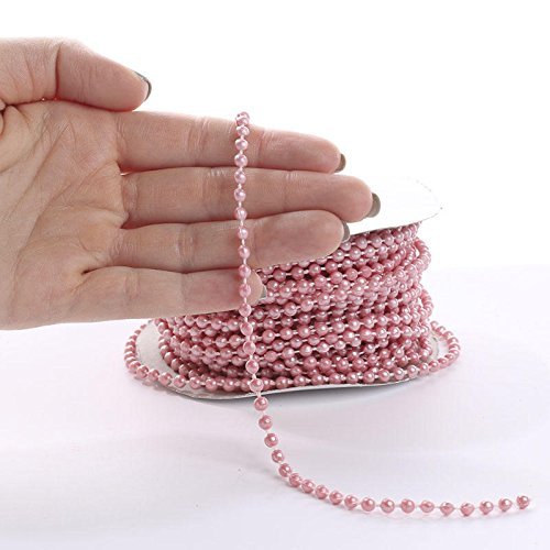 Factory Direct Craft Set of 2 Mauve Fused String Pearl Beads for Holiday or Seasonal Decorating, Crafting and Displaying