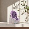 EMPORION Natural Amethyst (1 lb to 1.5 lb) - 3.5" to 6" Height - Crystal Clusters Stone from Uruguay Raw Geode Quartz - Deep Purple Color view 2