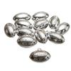 Factory Direct Craft Pack of 36 Silver Plastic Football Charms - Homecoming Football Mums, Sports Team Banquets, and Cheerleader Decorations (Size: 1" L x 1-3/4" Diam) view 1
