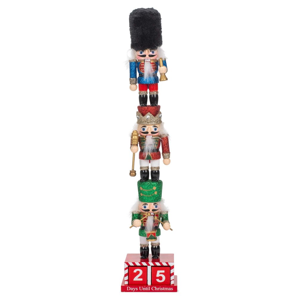 Kurt S. Adler 16-Inch Stacked Miniature Nutcracker with Calendar