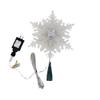 Kurt Adler 20-Light 10-Inch Clear Snowflake Treetop with Color-Changing RGB LED Bulbs view 1