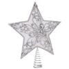 Kurt Adler 13.5-Inch 5-Point White and Silver Star Treetop view 2