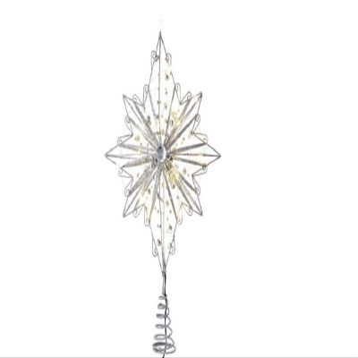 Kurt Adler 15.5-Inch 30-Light Fairy Light Silver Star Treetop, Model Number: AD2803