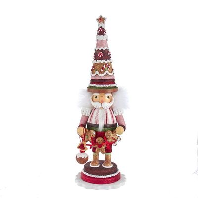 Kurt S. Adler 17.5-Inch Hollywood Gingerbread Tree Hat Nutcracker, Multicolor
