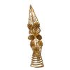 Kurt Adler 11.75-Inch 30-Light Fairy Light Gold Star with Pinecones Treetop view 2