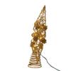 Kurt Adler 11.75-Inch 30-Light Fairy Light Gold Star with Pinecones Treetop view 3