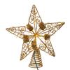 Kurt Adler 11.75-Inch 30-Light Fairy Light Gold Star with Pinecones Treetop view 4
