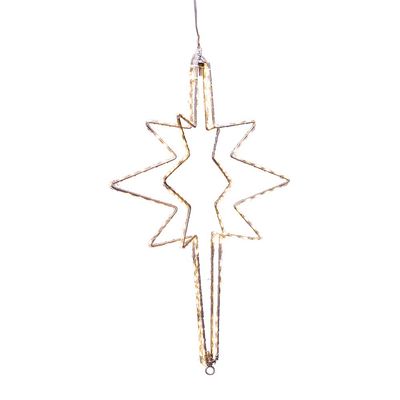 Kurt Adler 200-Light 17.7-Inch Metal Foldable Bethlehem Star
