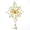 Kurt Adler 15.5-Inch 30-Light Fairy Light Gold Star Treetop view 1
