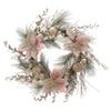 20-Inch Champagne and Gold Wreath with Pink Poinsettias and Ornaments (H4123) view 1