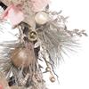 20-Inch Champagne and Gold Wreath with Pink Poinsettias and Ornaments (H4123) view 4