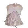 Kurt Adler 12-Inch CUL Fiber Optic LED Silver Angel Treetop, Multicolor view 2