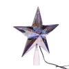 Kurt S. Adler Kurt Adler 18-Light 8-Inch RGB Merry Christmas Silver Star Treetop Tree Topper, Multi, AD2401 view 2