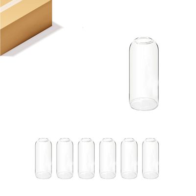 WGVI Cylinder Bud Vase Bulk, Width 2.2", Height 5.5", Clear Glass Floral Container Centerpiece Table Scatter Display for Wedding Party Event Home Dcor Gift, 6 Pieces