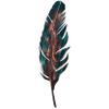 7055 Inc Feather Metal Decor, Small-Teal view 1