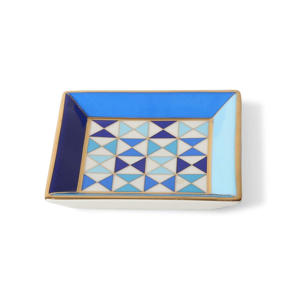 Jonathan Adler Sorrento Square Trinket Tray, Blue
